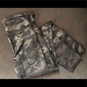 Faux Leather Camo Leggings